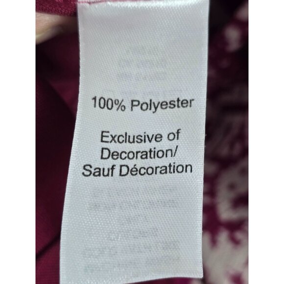 Maurices Women's Summer Tank Tassel Hem Burgundy Dress Size 18/20 - Picture 5 of 8